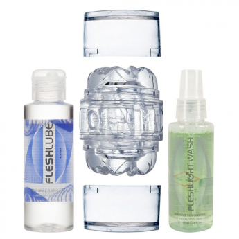 Набор FLESHLIGHT QUICKSHOT VANTAGE: мастурбатор, смазка, спрей-очиститель